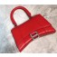 Balenciaga Hourglass XS Top Handle Bag Red/Silver