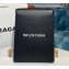 Balenciaga Logo Grained Calfskin Pouch Clutch Bag Black