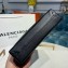 Balenciaga Logo Grained Calfskin Pouch Clutch Bag Black