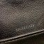 Balenciaga Logo Grained Calfskin Pouch Clutch Bag Black