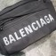 Balenciaga Wheel Logo Nylon Belt Pack Bag Gray