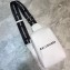 Balenciaga Logo Leather Shoulder Chest Bag White