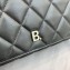 Balenciaga Quilting B. Shoulder Bag in Nappa Calfskin Black