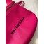Balenciaga Logo Crossbody Bag with Canvas Strap Fuchsia