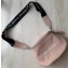 Balenciaga Logo Crossbody Bag with Canvas Strap Light Pink