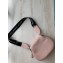 Balenciaga Logo Crossbody Bag with Canvas Strap Light Pink