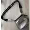 Balenciaga Logo Crossbody Bag with Canvas Strap Silver