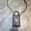 Balenciaga North-South Mini Shopping Phone Holder Bag in Patent Calfskin Gray