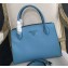 Prada Monochrome Top Handle Bag 1BA155 Sky Blue
