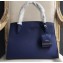 Prada Monochrome Top Handle Bag 1BA155 Dark Blue