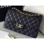 Chanel Original Quality Jumbo Classic Flap Bag 1113 in Caviar Leather Black with Gold Hardware