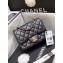 Chanel Original Quality Mini Classic Flap Bag 1115 in Sheepskin Black with Silver Hardware