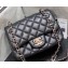 Chanel Original Quality Mini Classic Flap Bag 1115 in Sheepskin Black with Silver Hardware