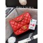 Chanel Original Quality Mini Classic Flap Bag 1115 in Sheepskin Red with Gold Hardware