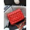 Chanel Original Quality Mini Classic Flap Bag 1115 in Sheepskin Red with Gold Hardware