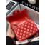 Chanel Original Quality Mini Classic Flap Bag 1115 in Sheepskin Red with Gold Hardware