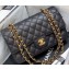 Chanel Original Quality Medium Classic Flap Bag 1112 in Caviar Leather Black with Gold Hardware