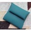 Hermes Bastia Change Purse in Epsom Leather Denim Blue