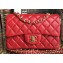 Chanel Lambskin Small Classic Flap Bag A1116 Red
