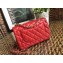 Chanel Lambskin Small Classic Flap Bag A1116 Red