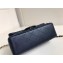 Chanel Lambskin Small Classic Flap Bag A1116 Navy Blue