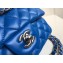 Chanel Lambskin Small Classic Flap Bag A1116 Blue