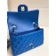 Chanel Lambskin Small Classic Flap Bag A1116 Blue