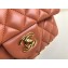 Chanel Lambskin Small Classic Flap Bag A1116 Caramel