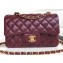 Chanel Lambskin Small Classic Flap Bag A1116 Burgundy