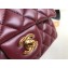 Chanel Lambskin Small Classic Flap Bag A1116 Burgundy