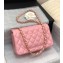 Chanel Lambskin Small Classic Flap Bag A1116 Pink