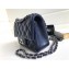 Chanel Lambskin Mini Classic Flap Bag A1115 Navy Blue