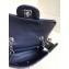 Chanel Lambskin Mini Classic Flap Bag A1115 Navy Blue