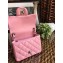 Chanel Lambskin Mini Classic Flap Bag A1115 Pink