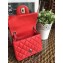 Chanel Lambskin Mini Classic Flap Bag A1115 Red