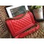 Chanel Lambskin Boy Flap Medium Bag Red/Gold