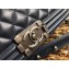Chanel Lambskin Boy Flap Medium Bag Navy Blue/Silver