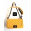 Chanel Lambskin Boy Flap Medium Bag Yellow/Silver