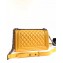 Chanel Lambskin Boy Flap Medium Bag Yellow/Gold