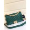 Chanel Caviar Leather Boy Flap Medium Bag Emerald Green