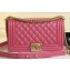 Chanel Caviar Leather Boy Flap Medium Bag Dark Pink