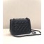 Chanel Lambskin Mini Classic Flap Bag A1115 So Black