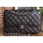Chanel Caviar Leather Jumbo Classic Flap Bag A1113 Black