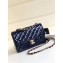 Chanel Patent Leather Small Classic Flap Bag A1116 Navy Blue/Gold