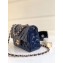 Chanel Patent Leather Small Classic Flap Bag A1116 Navy Blue/Gold