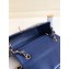 Chanel Patent Leather Small Classic Flap Bag A1116 Navy Blue/Gold
