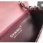 Chanel Patent Leather Small Classic Flap Bag A1116 Burgundy/Silver