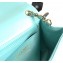Chanel Lambskin Mini Classic Flap Bag A1115 Tiffany Blue/Gold