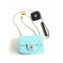 Chanel Lambskin Mini Classic Flap Bag A1115 Tiffany Blue/Gold