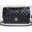 Chanel Patent Leather Medium Classic Flap Bag A1112 Black/Silver
